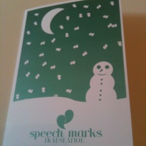 Speech Marks Translation Business Cards - Snowman