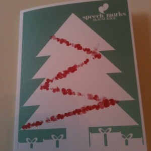 Speech Marks Translation Business Cards - Christmas Tree
