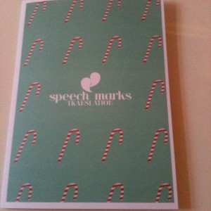 Speech Marks Translation Business Cards - Candy Canes